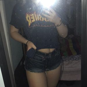 American eagle distressed shorts